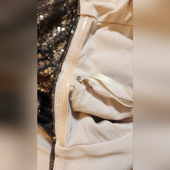 NWT Ralph Lauren Evening Gold Black Sequin Dress - Size 4 - Picture 5 of 13